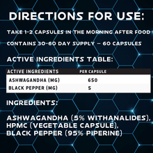 Load image into Gallery viewer, Optimised Ashwaghanda 650mg x 60 caps
